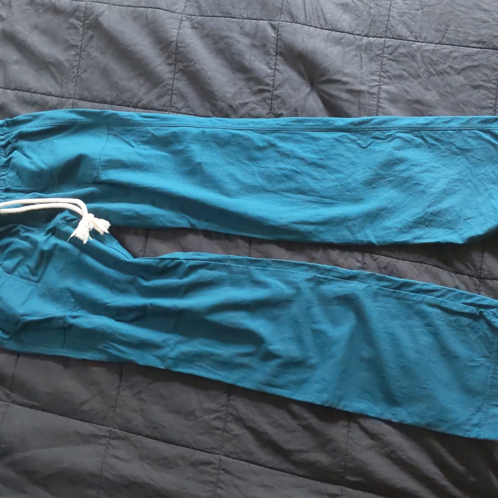 American Giant Linen Pant Teal Size L
